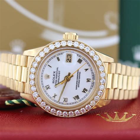 ladies presidential rolex watch 18k.